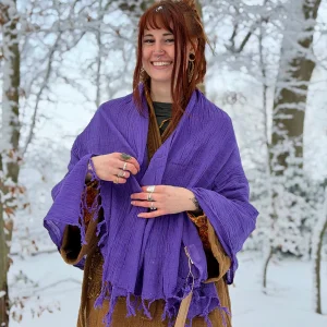 Katoenen Sjaal Paars