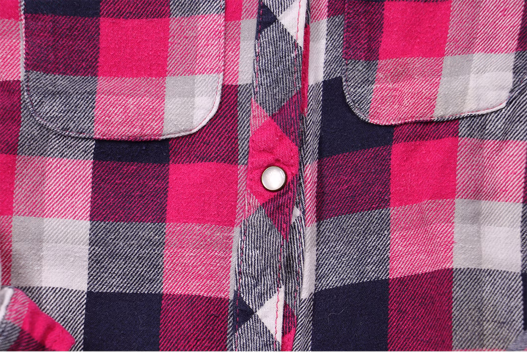 Roze geblokte blouse - Afbeelding 4