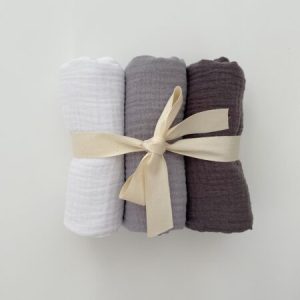 3pack hydrofiele doeken – grijs – 65cm x 65cm